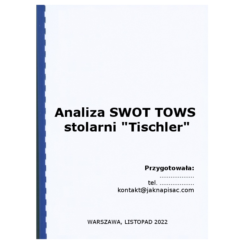 Analiza SWOT TOWS stolarni "Tischler"