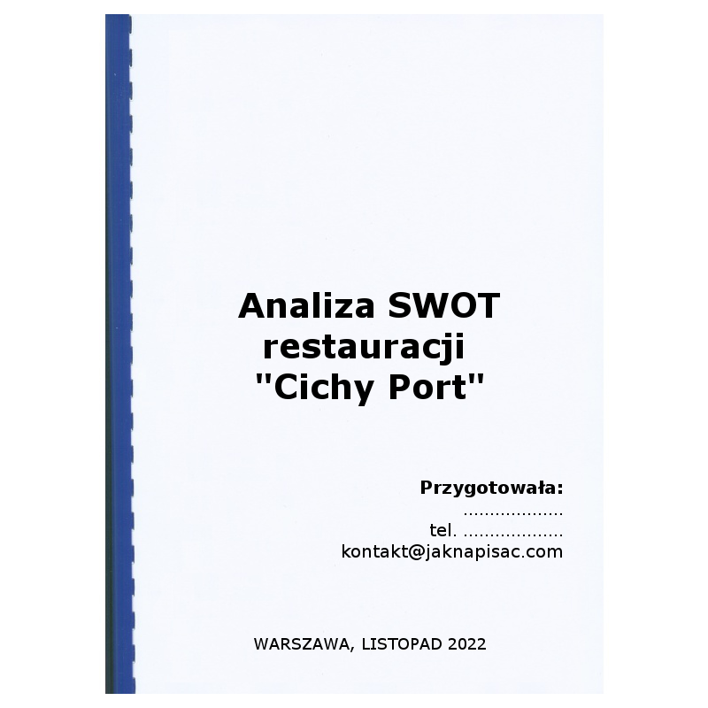 Analiza SWOT restauracji "Cichy Port"