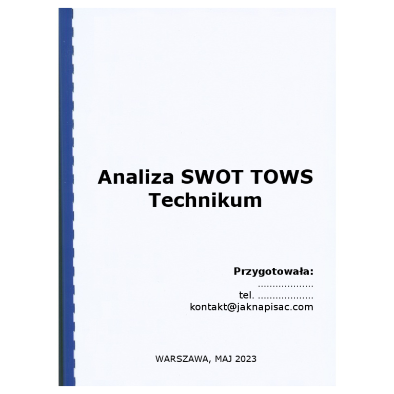 Analiza SWOT TOWS Technikum – Przyklady.JakNapisac.com