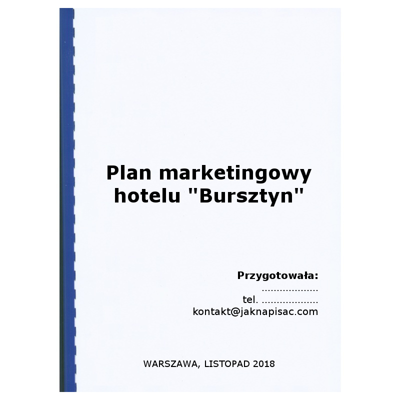 Plan marketingowy hotelu "Bursztyn"