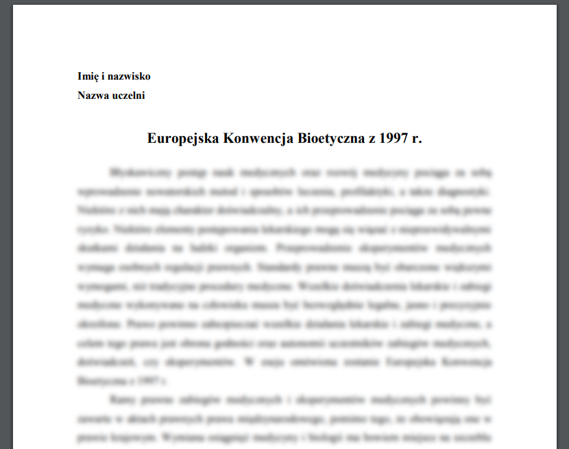 Europejska Konwencja Bioetyczna z 1997 r.