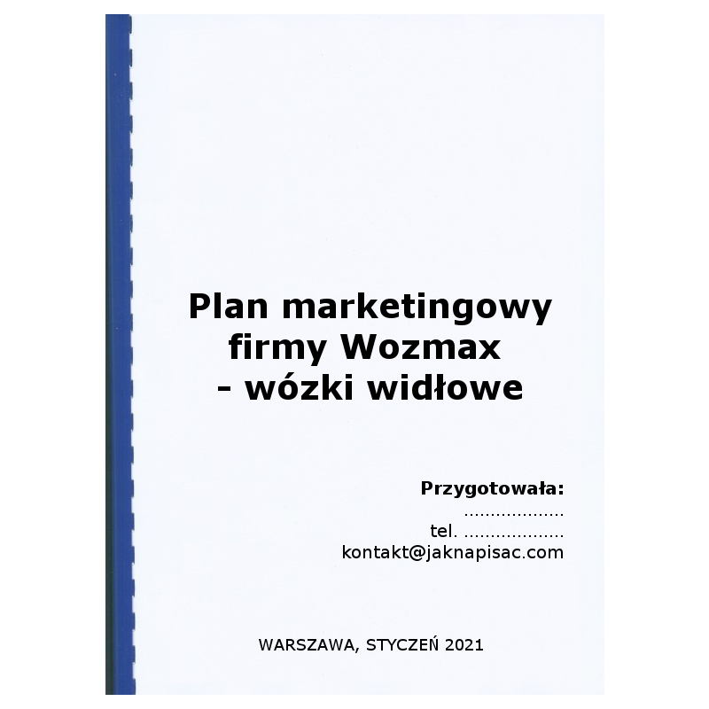 Plan marketingowy Wozmax wózki widłowe